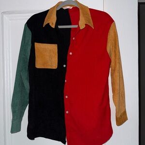 ROMWE Multicolor Patchwork Shirt